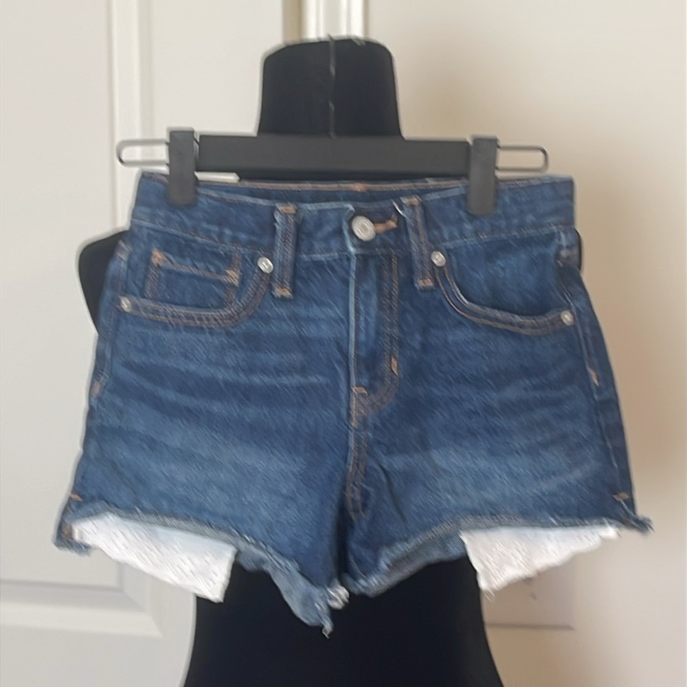 2 Pairs of Old Navy Adjustable Denim Shorts Size 8 - Picture 2 of 9